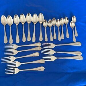Stokes Vintage Flatware Lot ST3 Silver Flair Spoons + Forks